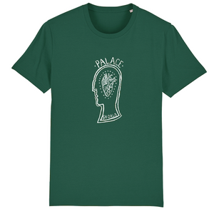 Heart Inside Head Illustration T-Shirt (Green)